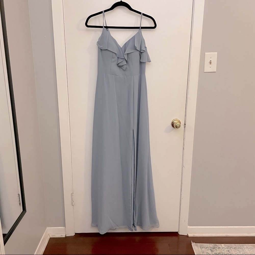 Azazie Natalia in Dusty Blue